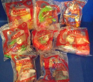 MCDONALDS 2011 ALVIN AND THE CHIPMUNKS TOYS THE MOVIE HAPPY MEAL SET 1 