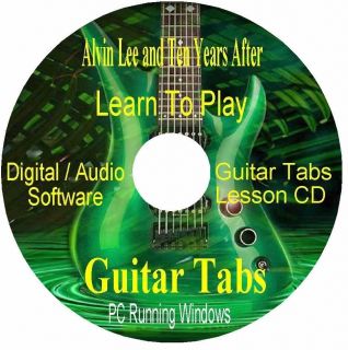 Alvin Lee and Ten Years After GUITAR TABS Lesson Software CD