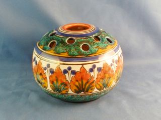 Nice Collectible Vintage Hand Painted Ceramic Flower Vase La Maga 