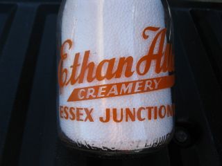 Ethan Allen Creamery Essex Junction VT TRPQ Milk Bottle