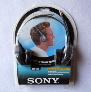 Sony Walkman AM FM Stereo Hands Free Headphones SRF H3 NEW SEALED 