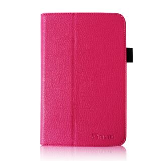 Pink PU Leather Folio Stand Case Cover Stylus for Google Nexus 7 7 