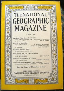 Vintage April 1951 The National Geographic Magazine Nice