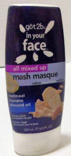   2B Oatmeal Banana Almond Oil Mask Masque Face New 6 8 oz RARE