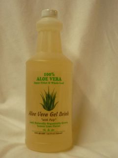 Aloe Vera Gel Drink 32 oz Whole Leaf Inner Fillet