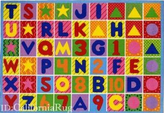  ABC Area RUG Kids Educational Alphabet Numbers Design Colorful Play 