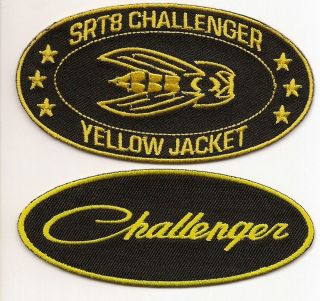   Yellow Jacket Challenger Sew Iron on Patch 6 4L American Muscle