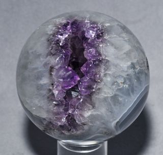 Sparkling Amethyst Geode Polished Crystal Sphere