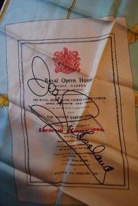 Hardy Amies Silk Scarf Royal Opera House Joan Sutherland Maria Callas 