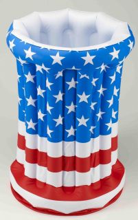 American Flag Patriotic Inflatable Cooler Costume Accessory New