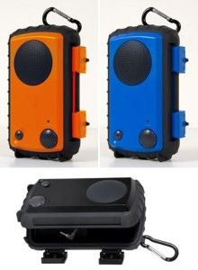 Waterproof Amplified Speaker & Carrying Case for iPod, MP3 Player 