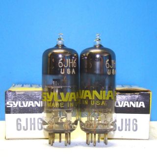 6JH6 Sylvania NOS amplifier radio ham cb vintage vacuum tubes 2 tube 