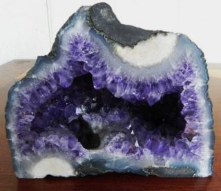 Amethyst Geode Quartz Crystal Natural Cluster Mineral Rock 8lbs Brazil 
