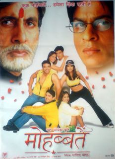 Mohabbatein Bollywood Movie Poster Shahrukh Amitabh
