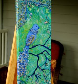 Dana Marie Art Original Whimsical Contempory Modern Bird Tree Painting 