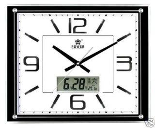 Analog Digital Quiet Wall Clock Date Display 0513 White