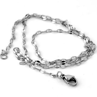 Stainless Steel Anchor Link Chain Fashion Mens Necklace Lobster Clasp 