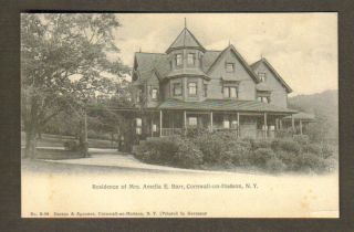 Cornwall on Hudson NY Amelia Barr Residence C 1905
