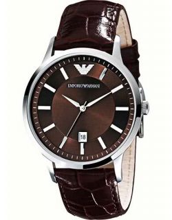 Emporio Armani AR2413 Mens Classic Brown Leather Watch