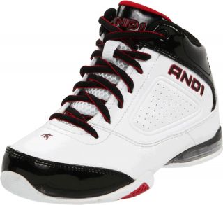 AND1 Release Mid Mens White Black Red Athletic Comfort Basketball 