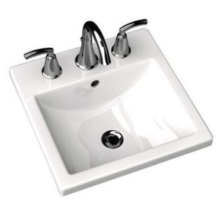American Standard 0642 001 020 White Studio Carre Drop in Bathroom 