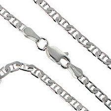   925 Silver Real Old School Mariner Link Men Anchor Chain