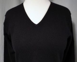 Pure Amici Cashmere Sweater Black 3 4 Sleeves V Neck Ladies M Mint 