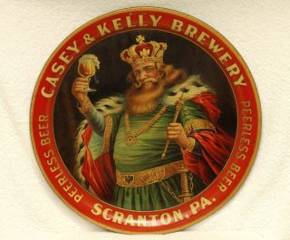 RARE Casey Kelly Brewery Beer Tray Pre Pro Scranton PA Mfg 1897 1920 