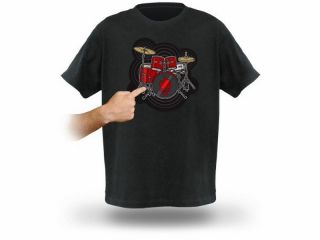   Drum Kit T Shirt Small Electric Machine Set Mens Amp Tee