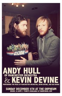Andy Hull Kevin Devine Original Concert Poster