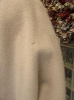 VTG 50s Stevens Andover Ivory Downy Fleece Wool Mohair Coat L XL