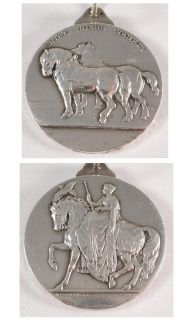 Antique Silver SHIRE HORSE SOCIETY Medal c1900. Mappin & Webb