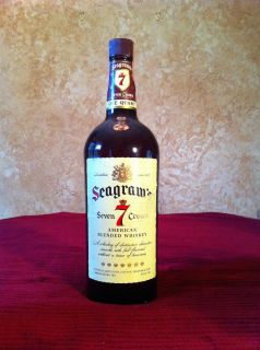 RARE Seagrams 7 Crown Sealed American Blended Whisky Bottle Quart