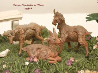   Depose Italy 4 3 PC Goat Set Nativity Village Animal Figures