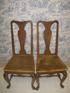 Ethan Allen Maple Classic Manor Maple Queen Anne 6001 Side Chairs