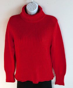 Red Jillian Nicole Sweater Womens Turtleneck Medium