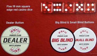 Genuine ESPN Poker Club 11 5g 500 Chip Set w Nylon Case