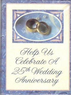 25th Wedding Anniversary Invitations New 8pk Rings
