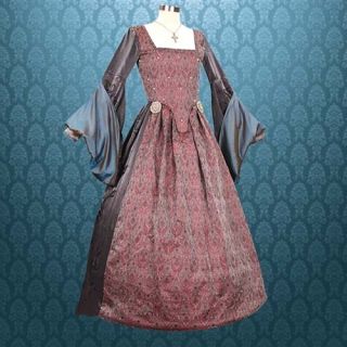 Tudors Anne Boleyn Gown Costume XL Silver