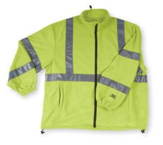 Condor Lime Green Fleece Safety Jacket ANSI 3 M LG