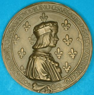 Anne of Brittany King Louis XII Large Bronze French Commemorative 