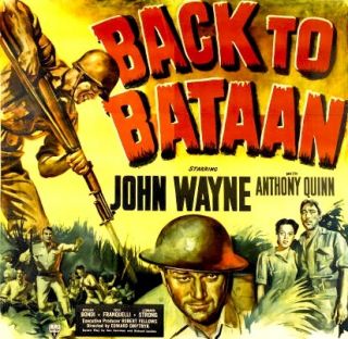 16mm Feature Film Back to Bataan John Wayne Anthony Quinn 1945 WWII 
