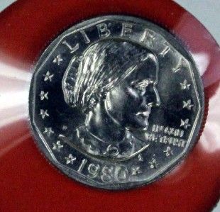 1980 P SBA Susan B Anthony Dollars US Coin from Mint Set Untouched in 