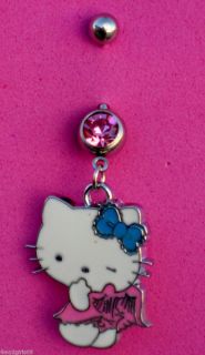   Pink Cute Naughty Angel 316L Surgical Steel Belly Button Ring