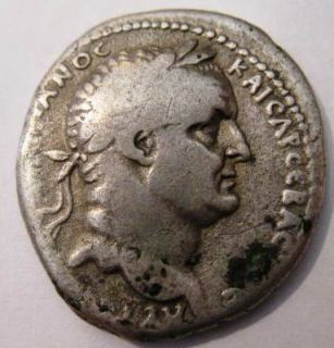 Roman Vespasian Antioch Eagle Silver Coin Archaeology