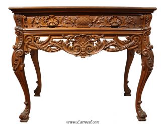Antique French Carved Louis XV Hall Console Table