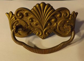 Antique Victorian Dresser Brass Drawer Pull Handle