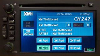 XM Radio Theftlock Reset for Chevy Buick GMC Cadillac