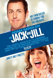Jack and Jill Movie Poster 2 Sided Original Ver B 27x40 Adam Sandler 