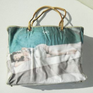 Anya Hindmarch 70s Woman in One Piece Swimsuit by The Pool Tote 